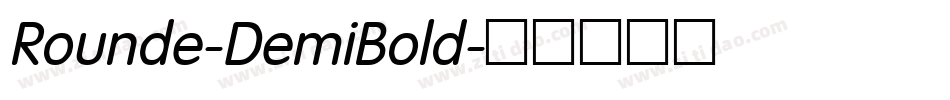 Rounde-DemiBold字体转换