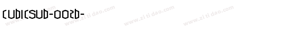 CubicSub-o02B字体转换