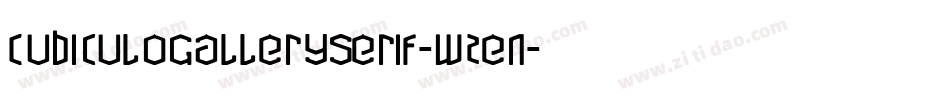 CubiculogallerySerif-w2en字体转换