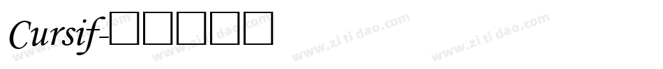 Cursif字体转换