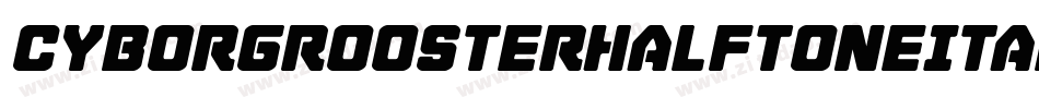 CyborgRoosterHalftoneItalic-qr9x字体转换