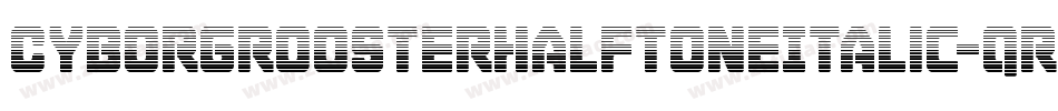 CyborgRoosterHalftoneItalic-qr9x字体转换