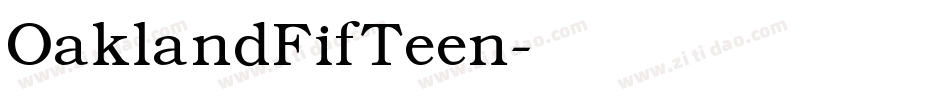 OaklandFifTeen字体转换