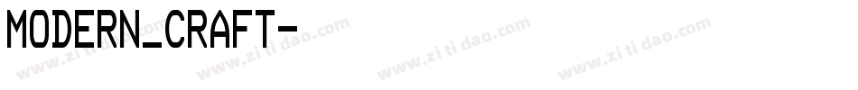 MODERN_CRAFT字体转换