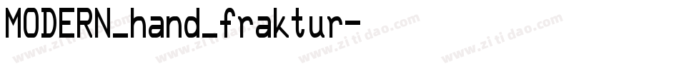 MODERN_hand_fraktur字体转换