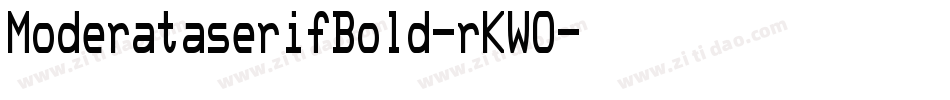 ModerataserifBold-rKWO字体转换