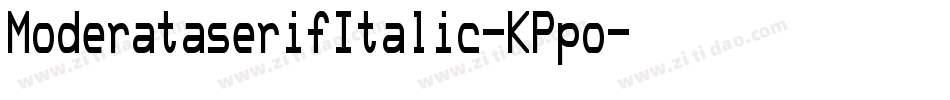 ModerataserifItalic-KPpo字体转换