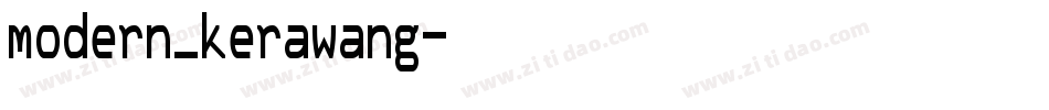modern_kerawang字体转换