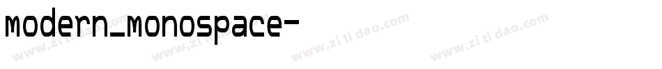 modern_monospace字体转换
