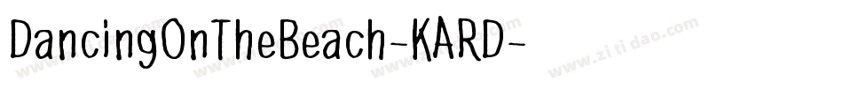 DancingOnTheBeach-KARD字体转换