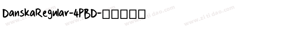 DanskaRegular-4PBD字体转换