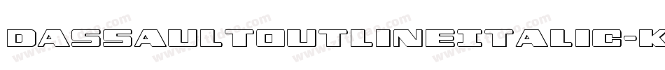 DassaultOutlineItalic-K647字体转换