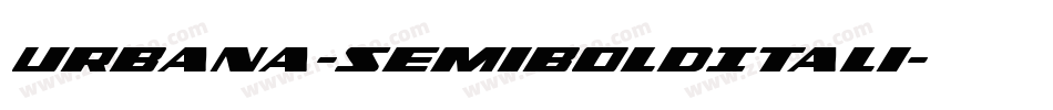 Urbana-SemiboldItali字体转换