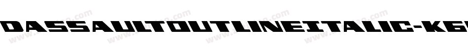 DassaultOutlineItalic-K647字体转换