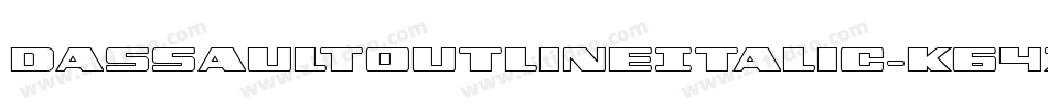 DassaultOutlineItalic-K647字体转换