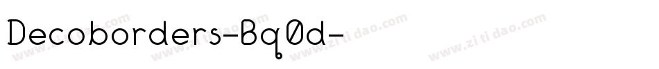 Decoborders-Bq0d字体转换