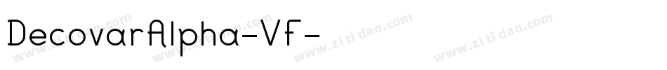 DecovarAlpha-VF字体转换 DecovarAlpha-VF字体转换