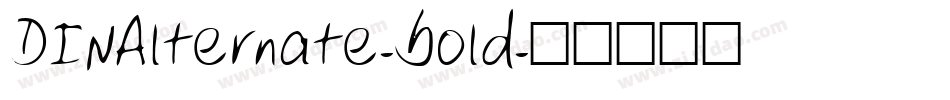 DINAlternate-bold字体转换