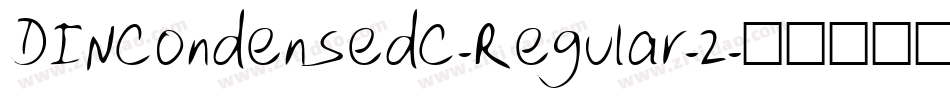 DINCondensedC-Regular-2字体转换