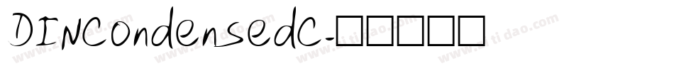 DINCondensedC字体转换