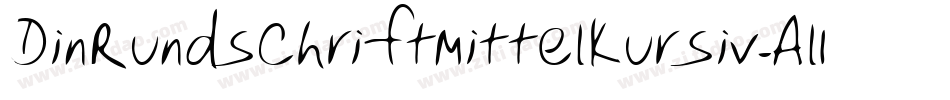 DinRundschriftMittelkursiv-Al1A字体转换