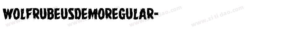 WolfRubeusDemoRegular字体转换