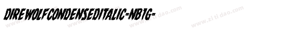 DireWolfCondensedItalic-nB1g字体转换
