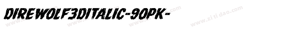 DireWolf3DItalic-9OpK字体转换