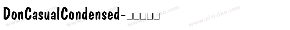 DonCasualCondensed字体转换
