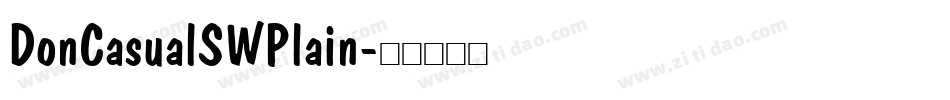 DonCasualSWPlain字体转换