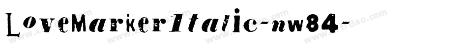 LoveMarkerItalic-nw84字体转换