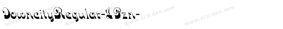 DowncityRegular-LPzn字体转换