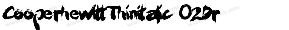 CooperhewittThinitalic-02Dr字体转换