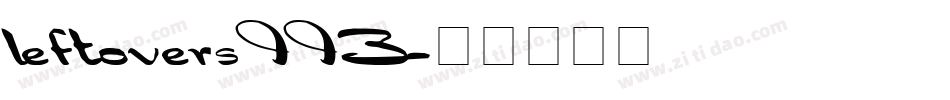 leftoversII3字体转换