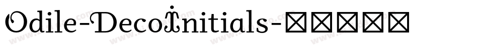 Odile-DecoInitials字体转换