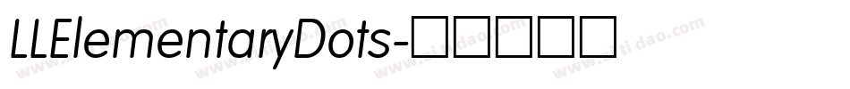 LLElementaryDots字体转换