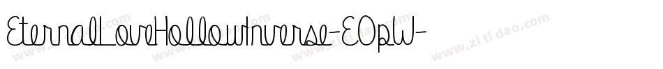 EternalLoveHollowInverse-E0pW字体转换