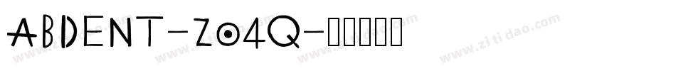 AbDent-Zo4q字体转换