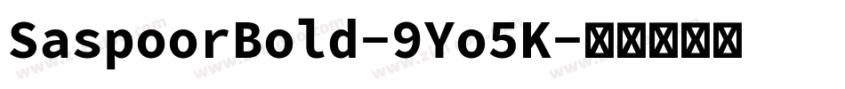 SaspoorBold-9Yo5K字体转换