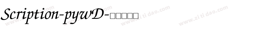 Scription-pywD字体转换