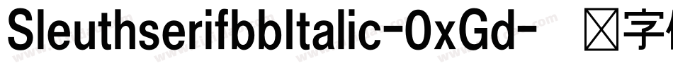 SleuthserifbbItalic-0xGd字体转换
