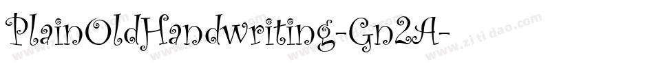 PlainOldHandwriting-Gn2A字体转换