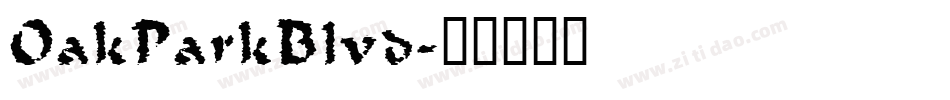 OakParkBlvd字体转换