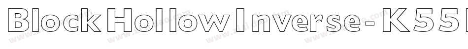 BlockHollowInverse-K55D字体转换