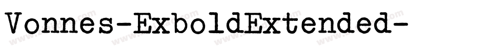 Vonnes-ExboldExtended字体转换