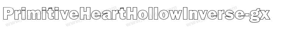 PrimitiveHeartHollowInverse-gxjx6字体转换