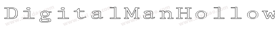 DigitalManHollowInverse-8MMyB字体转换