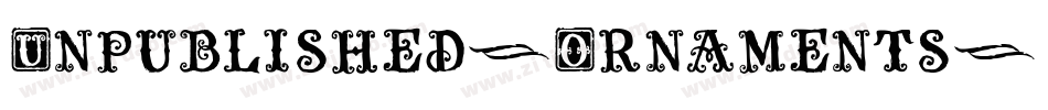 Unpublished-Ornaments字体转换
