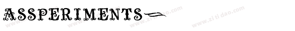 assperiments字体转换