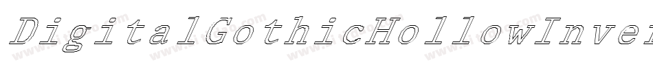 DigitalGothicHollowInverse-lW65字体转换